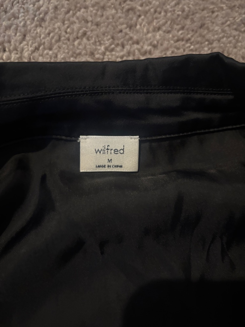 Wilfred Black Satin Tie-Front Blouse - Picture 4 of 5